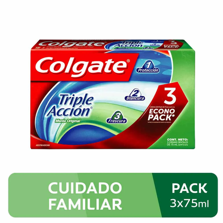 Colgate Crema Dental Triple Acción 3 un 75ml