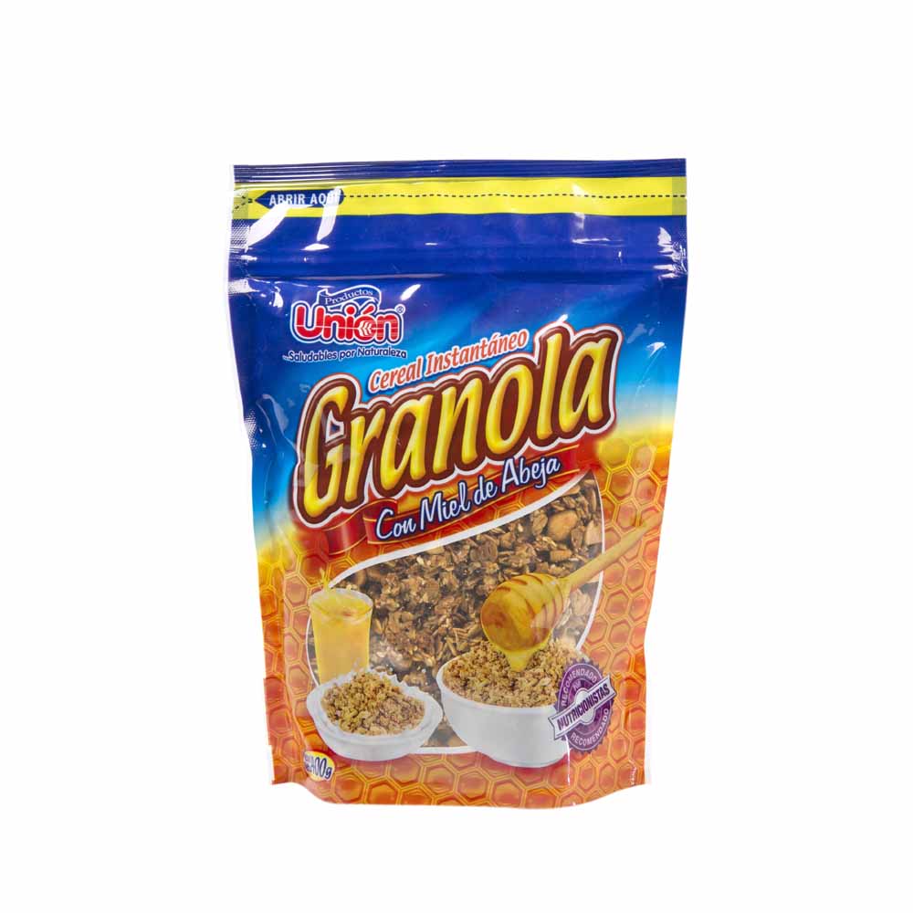 Cereal UNIÓN Granola con miel de abeja Doypack 400Gr