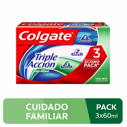 Colgate Crema Dental Triple Acción 3 un 60ml